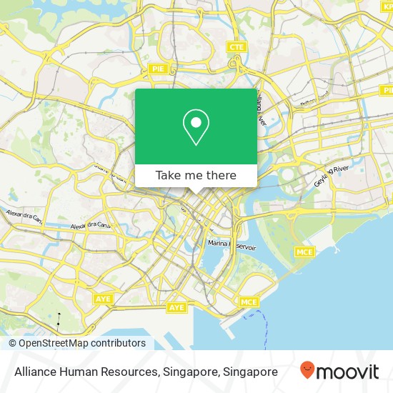 Alliance Human Resources, Singapore map