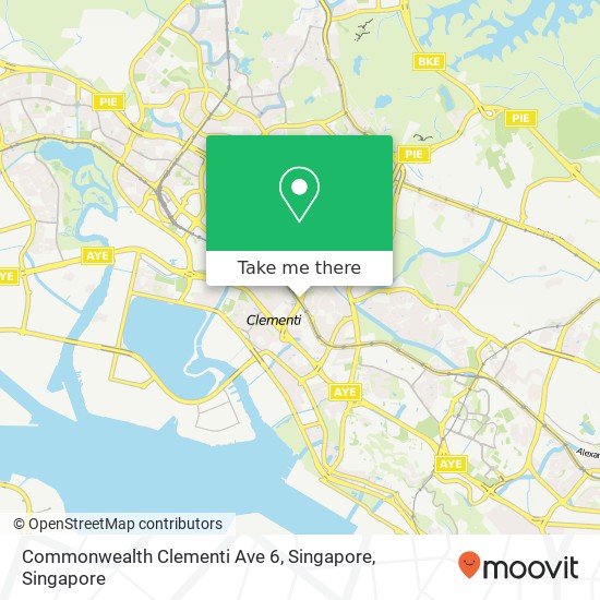 Commonwealth Clementi Ave 6, Singapore map