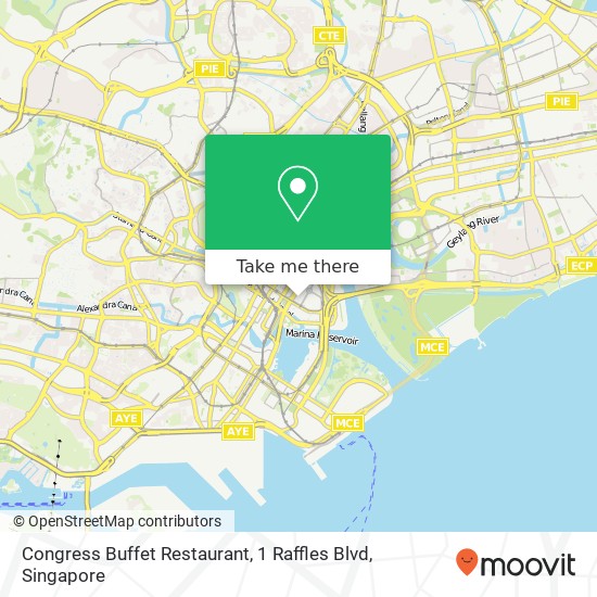 Congress Buffet Restaurant, 1 Raffles Blvd地图
