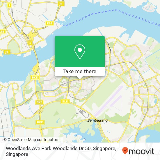 Woodlands Ave Park Woodlands Dr 50, Singapore map