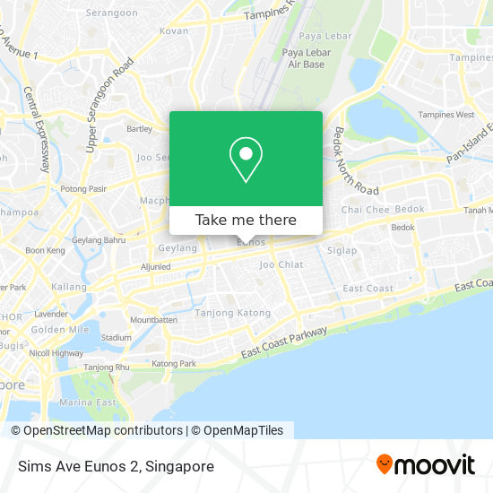 Sims Ave Eunos 2地图