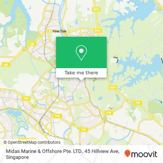 Midas Marine & Offshore Pte. LTD., 45 Hillview Ave地图