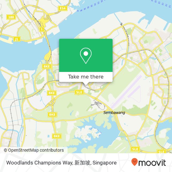 Woodlands Champions Way, 新加坡地图