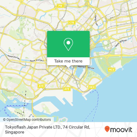 Tokyoflash Japan Private LTD., 74 Circular Rd地图
