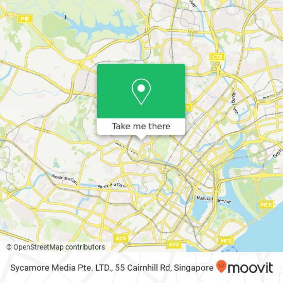 Sycamore Media Pte. LTD., 55 Cairnhill Rd地图