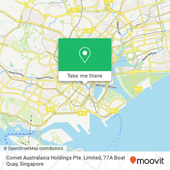 Comet Australasia Holdings Pte. Limited, 77A Boat Quay map