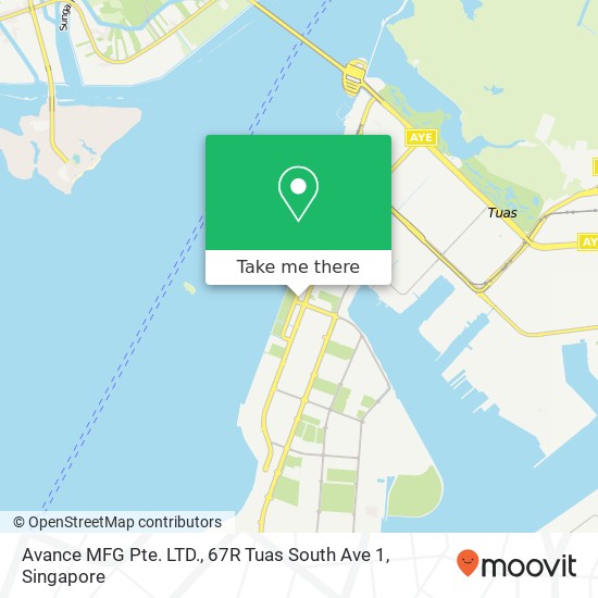 Avance MFG Pte. LTD., 67R Tuas South Ave 1地图