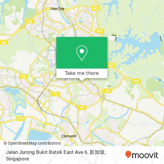 Jalan Jurong Bukit Batok East Ave 6, 新加坡地图