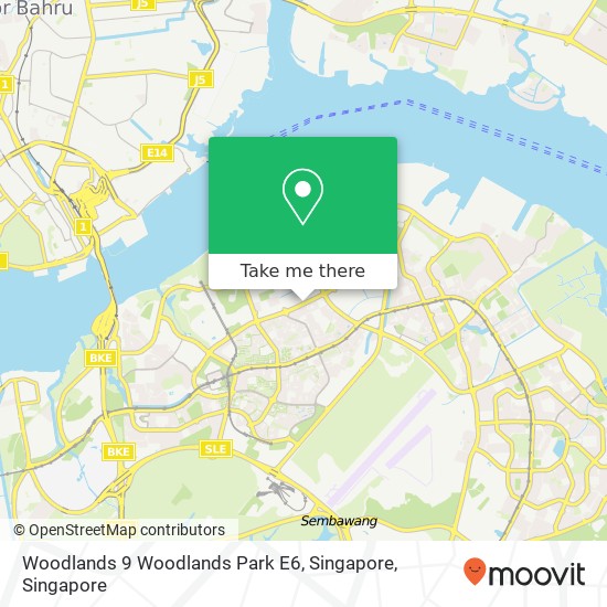 Woodlands 9 Woodlands Park E6, Singapore地图