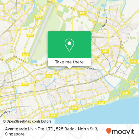 Avantgarde Livin Pte. LTD., 525 Bedok North St 3 map