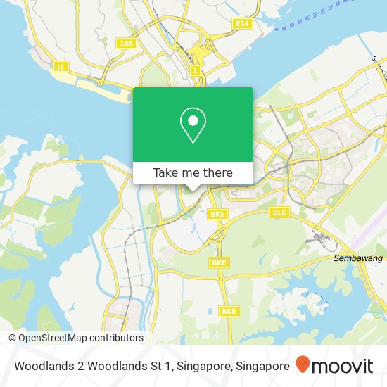 Woodlands 2 Woodlands St 1, Singapore map