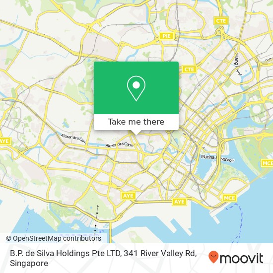 B.P. de Silva Holdings Pte LTD, 341 River Valley Rd地图