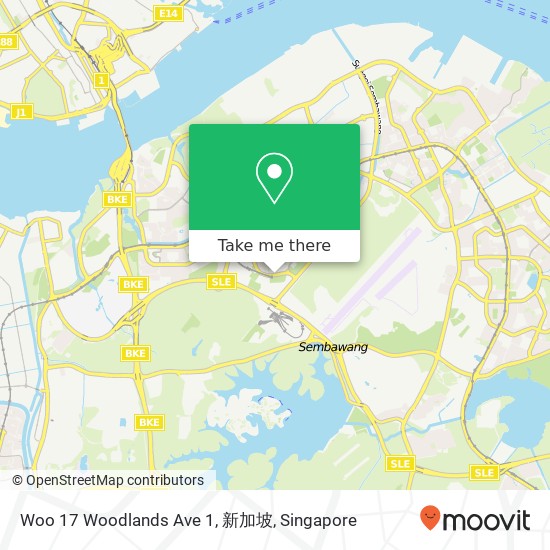 Woo 17 Woodlands Ave 1, 新加坡地图