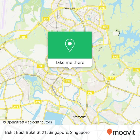 Bukit East Bukit St 21, Singapore map