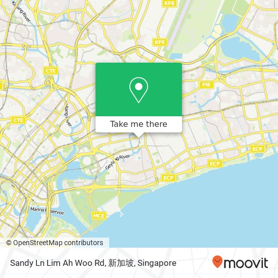 Sandy Ln Lim Ah Woo Rd, 新加坡地图
