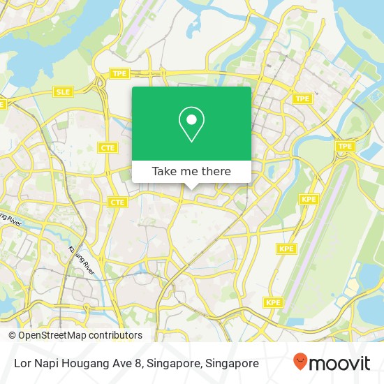 Lor Napi Hougang Ave 8, Singapore map