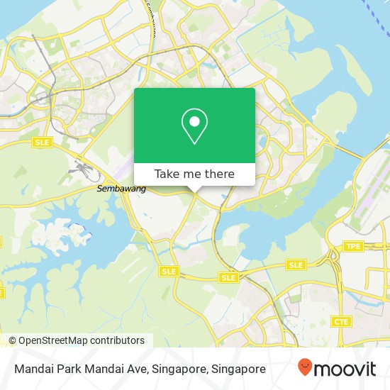 Mandai Park Mandai Ave, Singapore map