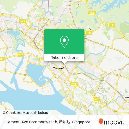 Clementi Ave Commonwealth, 新加坡地图