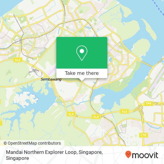 Mandai Northern Explorer Loop, Singapore map