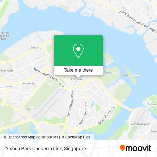 Yishun Park Canberra Link map