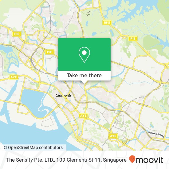 The Sensity Pte. LTD., 109 Clementi St 11 map