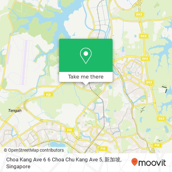 Choa Kang Ave 6 6 Choa Chu Kang Ave 5, 新加坡地图