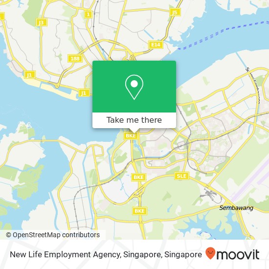 New Life Employment Agency, Singapore map