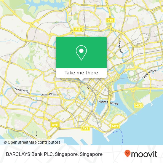 BARCLAYS Bank PLC, Singapore map