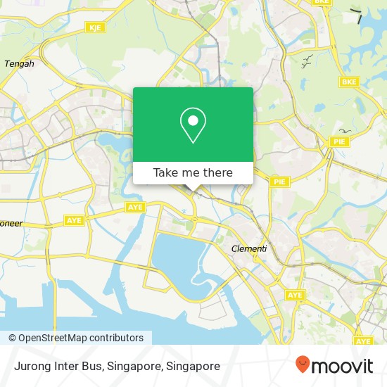 Jurong Inter Bus, Singapore map