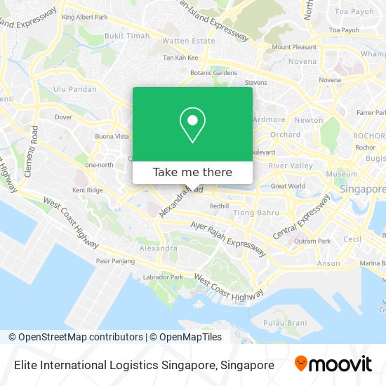 Elite International Logistics Singapore map