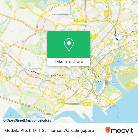 Godzila Pte. LTD., 1 St Thomas Walk map