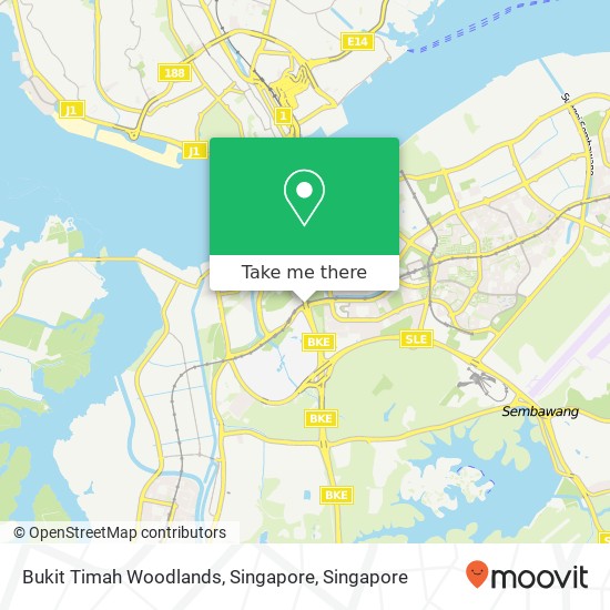 Bukit Timah Woodlands, Singapore map