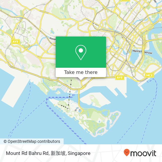 Mount Rd Bahru Rd, 新加坡地图