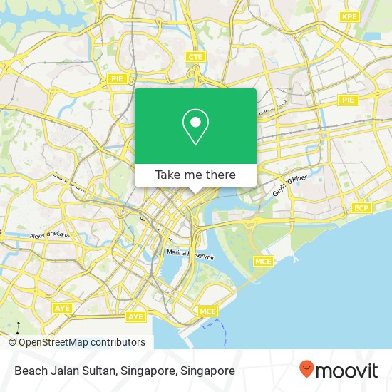 Beach Jalan Sultan, Singapore map