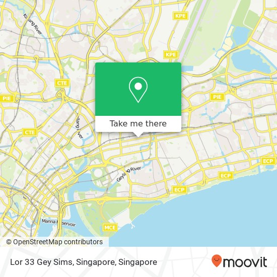 Lor 33 Gey Sims, Singapore地图