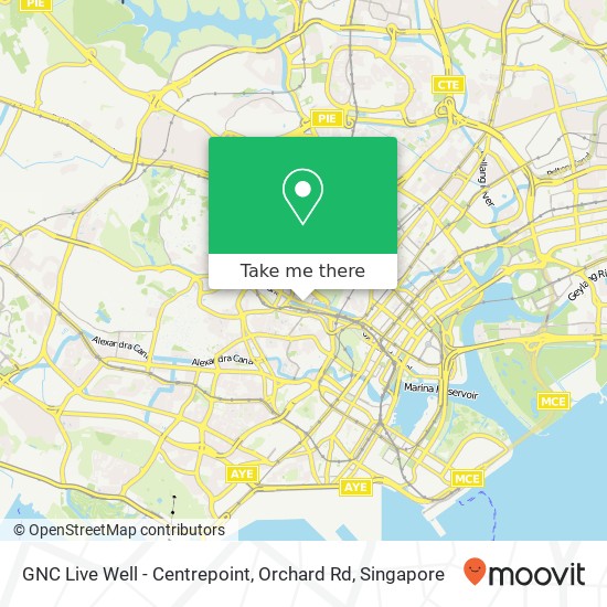 GNC Live Well - Centrepoint, Orchard Rd map