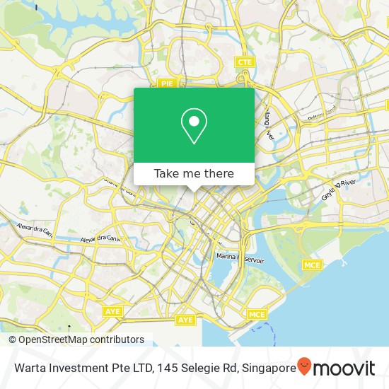 Warta Investment Pte LTD, 145 Selegie Rd map