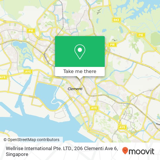 Wellrise International Pte. LTD., 206 Clementi Ave 6 map