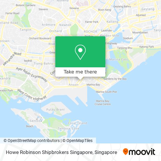 Howe Robinson Shipbrokers Singapore map
