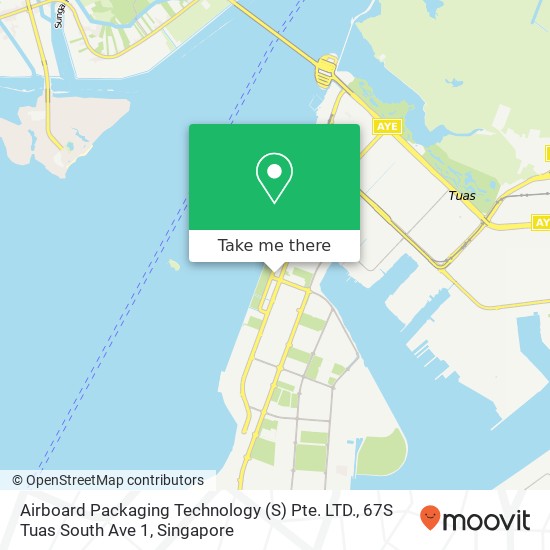 Airboard Packaging Technology (S) Pte. LTD., 67S Tuas South Ave 1 map