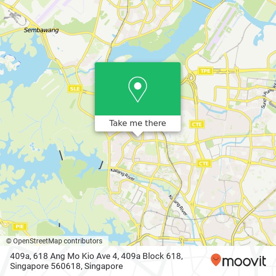 409a, 618 Ang Mo Kio Ave 4, 409a Block 618, Singapore 560618地图