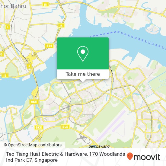 Teo Tiang Huat Electric & Hardware, 170 Woodlands Ind Park E7 map