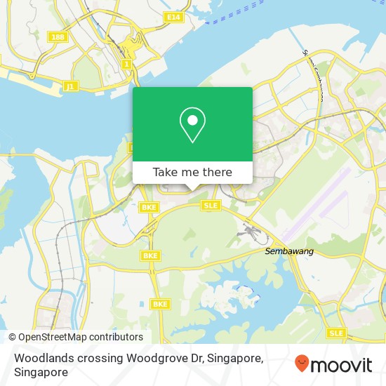 Woodlands crossing Woodgrove Dr, Singapore map