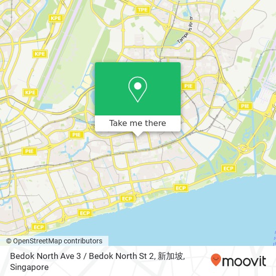 Bedok North Ave 3 / Bedok North St 2, 新加坡地图
