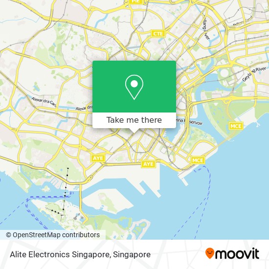 Alite Electronics Singapore map