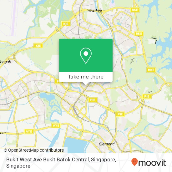 Bukit West Ave Bukit Batok Central, Singapore map