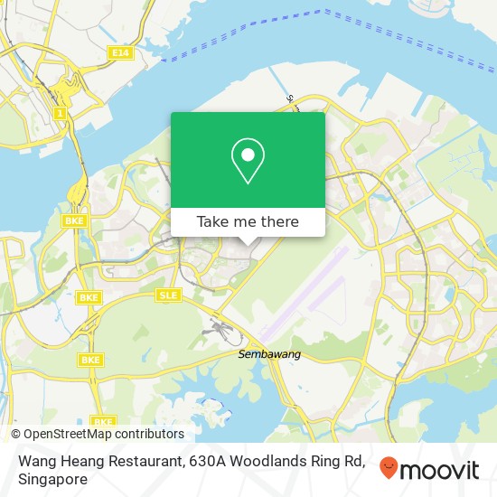 Wang Heang Restaurant, 630A Woodlands Ring Rd地图