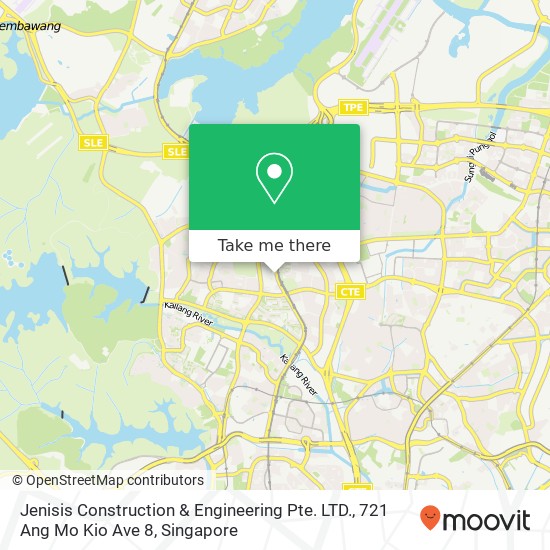 Jenisis Construction & Engineering Pte. LTD., 721 Ang Mo Kio Ave 8 map