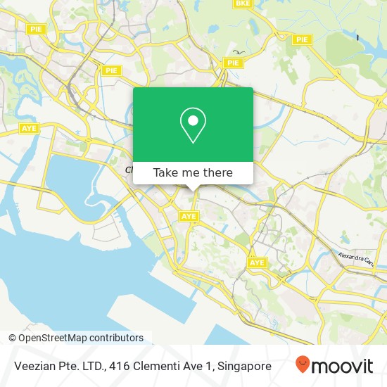 Veezian Pte. LTD., 416 Clementi Ave 1 map