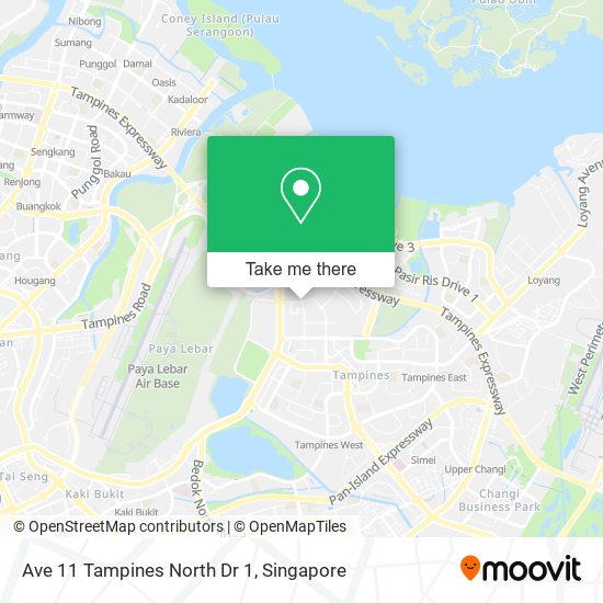 Ave 11 Tampines North Dr 1 map